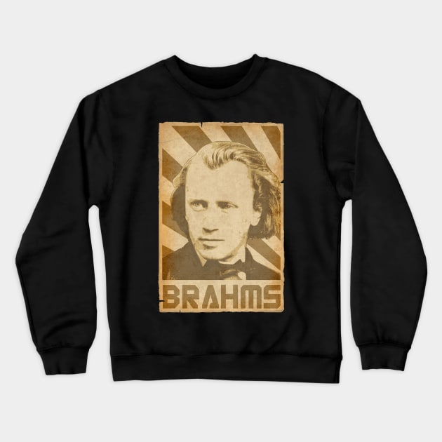 Johannes Brahms Retro Crewneck Sweatshirt by Nerd_art